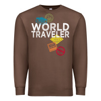 Chestnut world traveler passport stamp gift shirt for men and women t shirt Premium Sweatshirt - trangStudio