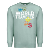 Seafoam world traveler passport stamp gift shirt for men and women t shirt Premium Sweatshirt - trangStudio