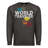 Smoke world traveler passport stamp gift shirt for men and women t shirt Premium Sweatshirt - trangStudio