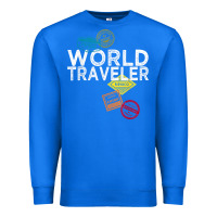 True Royal world traveler passport stamp gift shirt for men and women t shirt Premium Sweatshirt - trangStudio
