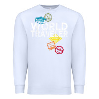 White world traveler passport stamp gift shirt for men and women t shirt Premium Sweatshirt - trangStudio