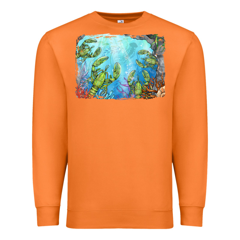 Lobster Background Premium Sweatshirt by BarkalooDesign | Teevron