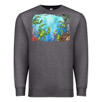 Charcoal Heather lobster background Premium Sweatshirt - BarkalooDesign
