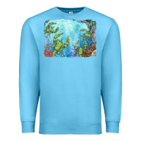 Ocean Blue lobster background Premium Sweatshirt - BarkalooDesign