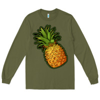 Army Green pineapple Long Sleeve Tee - Jasminsmagicworld