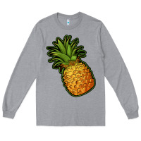 Heather Grey pineapple Long Sleeve Tee - Jasminsmagicworld