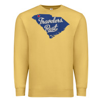 Antique Gold travelers rest south carolina sc map Premium Sweatshirt - trangStudio