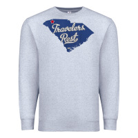Heather Grey travelers rest south carolina sc map Premium Sweatshirt - trangStudio