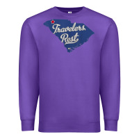 Purple travelers rest south carolina sc map Premium Sweatshirt - trangStudio