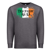 Charcoal Heather Tiocfaidh Ar La Vintage Ireland Irish Flag Gifts For Men Premium Sweatshirt - trangStudio