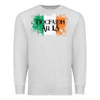 Dove Grey Tiocfaidh Ar La Vintage Ireland Irish Flag Gifts For Men Premium Sweatshirt - trangStudio