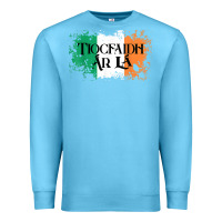 Ocean Blue Tiocfaidh Ar La Vintage Ireland Irish Flag Gifts For Men Premium Sweatshirt - trangStudio