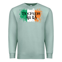 Seafoam Tiocfaidh Ar La Vintage Ireland Irish Flag Gifts For Men Premium Sweatshirt - trangStudio