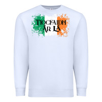 White Tiocfaidh Ar La Vintage Ireland Irish Flag Gifts For Men Premium Sweatshirt - trangStudio