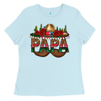 Baby Blue Papa Ladies Tee - texasbilliewilder