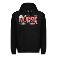 Black Nurse Valentine Premium Hoodie - CowhideDigitalArt