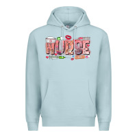 Blue Mist Nurse Valentine Premium Hoodie - CowhideDigitalArt