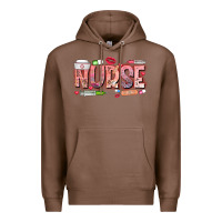 Chestnut Nurse Valentine Premium Hoodie - CowhideDigitalArt
