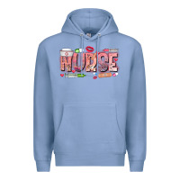 Colony Blue Nurse Valentine Premium Hoodie - CowhideDigitalArt