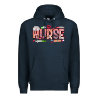 Navy Nurse Valentine Premium Hoodie - CowhideDigitalArt