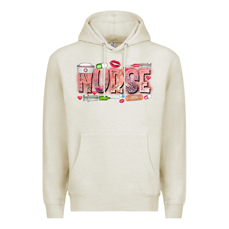 Nurse Valentine Premium Hoodie by CowhideDigitalArt | Teevron
