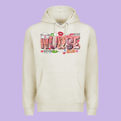 Nurse Valentine Premium Hoodie Designed By Cowhidedigitalart