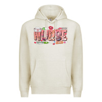 Oatmeal Heather Nurse Valentine Premium Hoodie - CowhideDigitalArt