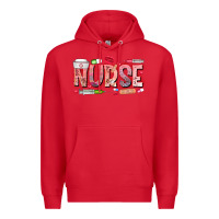 Red Nurse Valentine Premium Hoodie - CowhideDigitalArt