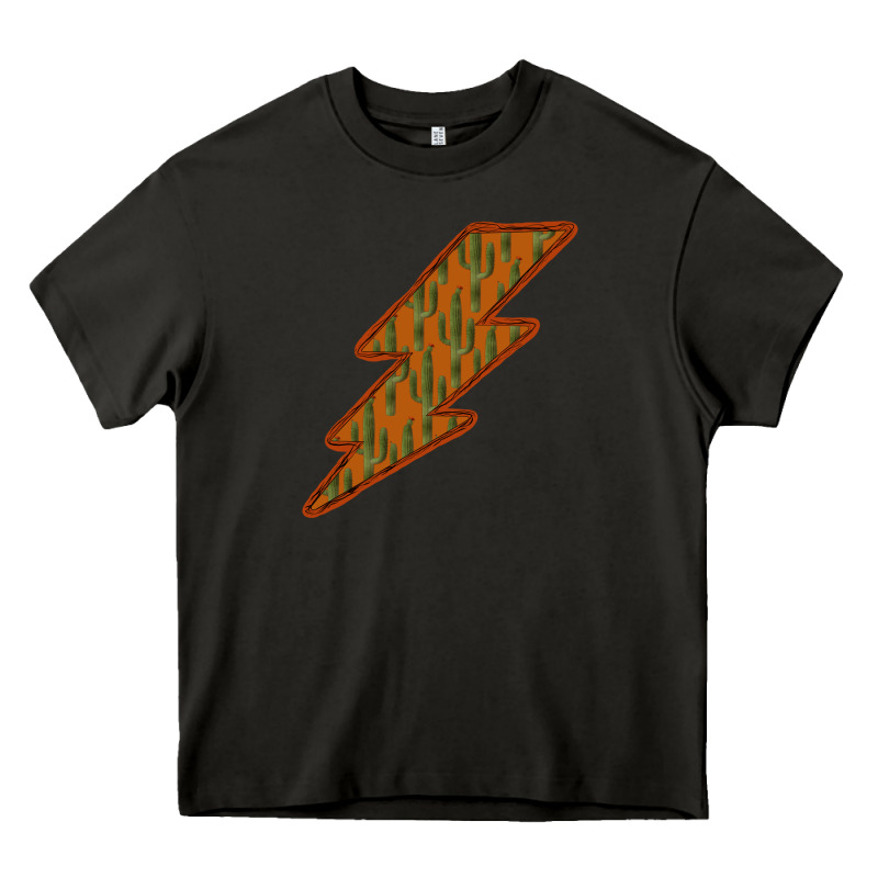 Western Cactus Lightning Orange Background Heavy Core Tee by Bettercallsaul | Teevron