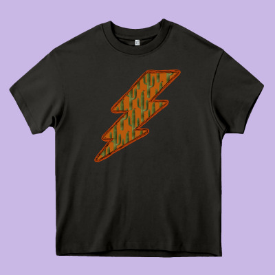 Western Cactus Lightning Orange Background Heavy Core Tee Designed By Bettercallsaul