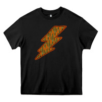 Black Western Cactus Lightning Orange Background Heavy Core Tee - Bettercallsaul