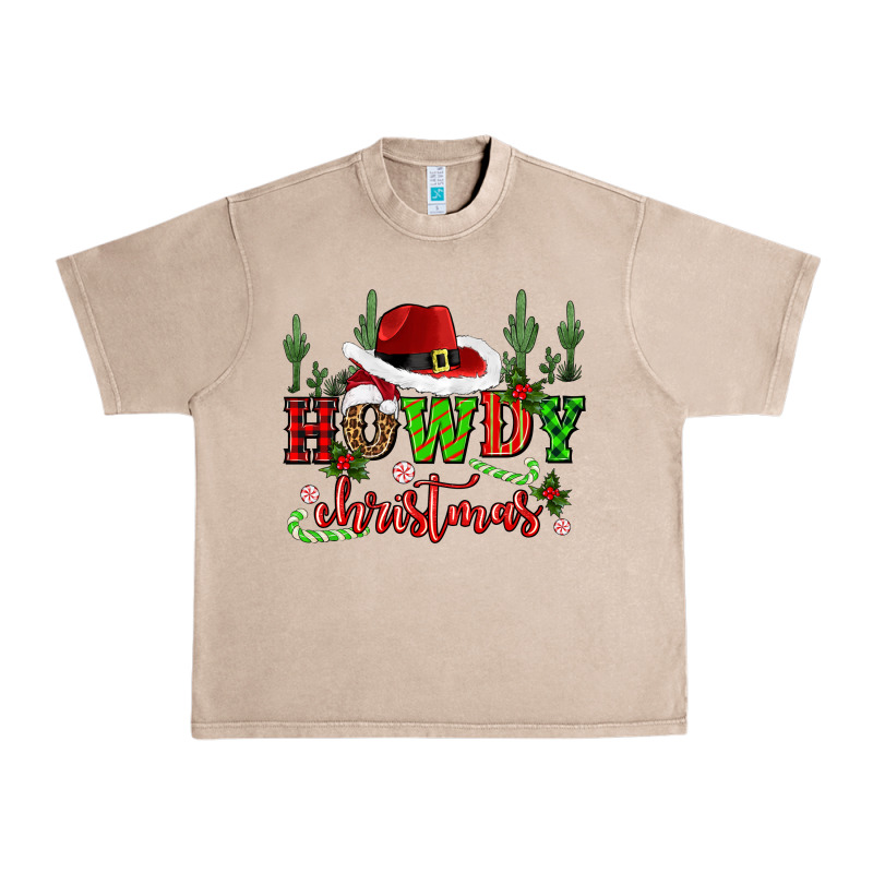 Howdy Christmas Cowboy Hat Urban Heavy Tee by CowGirlArtShop | Teevron
