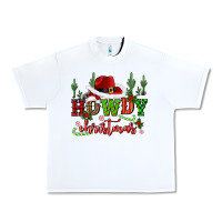 White howdy christmas cowboy hat Urban Heavy Tee - CowGirlArtShop