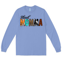 Colony Blue Blessed Momma Long Sleeve Tee - CowCowDesign
