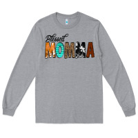 Heather Grey Blessed Momma Long Sleeve Tee - CowCowDesign