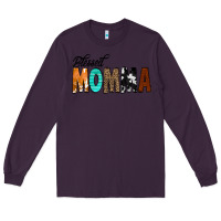 Plum Blessed Momma Long Sleeve Tee - CowCowDesign