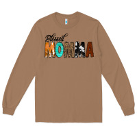Toasted Coconut Blessed Momma Long Sleeve Tee - CowCowDesign