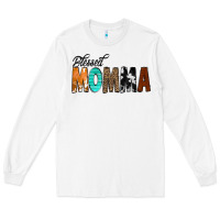 White Blessed Momma Long Sleeve Tee - CowCowDesign
