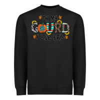 Black oh my gourd i love fall Heavyweight Sweatshirt - CowhideDigitalArt