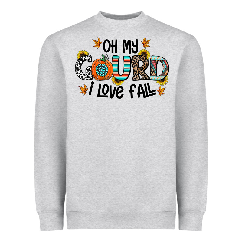 Oh My Gourd I Love Fall Heavyweight Sweatshirt by CowhideDigitalArt | Teevron