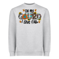 Heather Grey oh my gourd i love fall Heavyweight Sweatshirt - CowhideDigitalArt