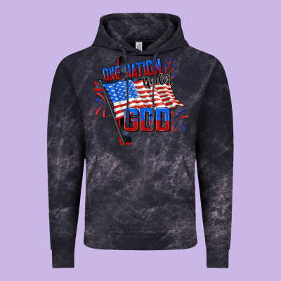 One Nation Under God 4th Of July Vintage Hoodie Designed By Cowgirlartshop