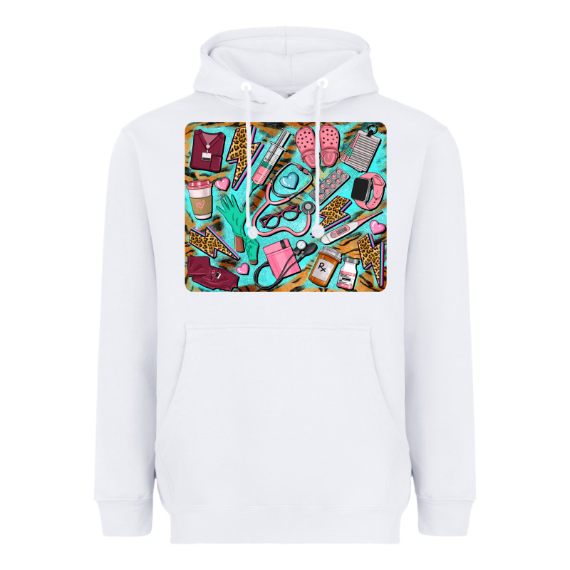 Nurse Mousepad Heavyweight Hoodie by BarkalooDesign | Teevron