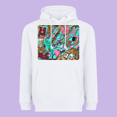 Nurse Mousepad Heavyweight Hoodie Designed By Barkaloodesign