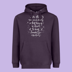Edgar Allan Poe Literary Gift, Annabel Lee Quote Gothic Poet T Shirt Heavyweight Hoodie Designed By Trangstudio