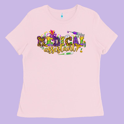 Ma Medical Assistant Mardi Gras Ladies Tee Designed By Nancycooperartshop