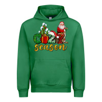 Emerald cozy season with santa christmas tree cactus and gift Urban Hoodie - AdoDesignShop