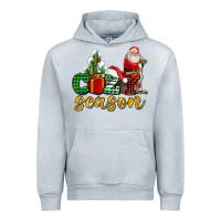 Heather Grey cozy season with santa christmas tree cactus and gift Urban Hoodie - AdoDesignShop