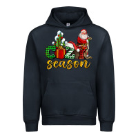 Navy cozy season with santa christmas tree cactus and gift Urban Hoodie - AdoDesignShop