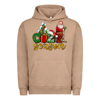 Pigment Burro cozy season with santa christmas tree cactus and gift Urban Hoodie - AdoDesignShop